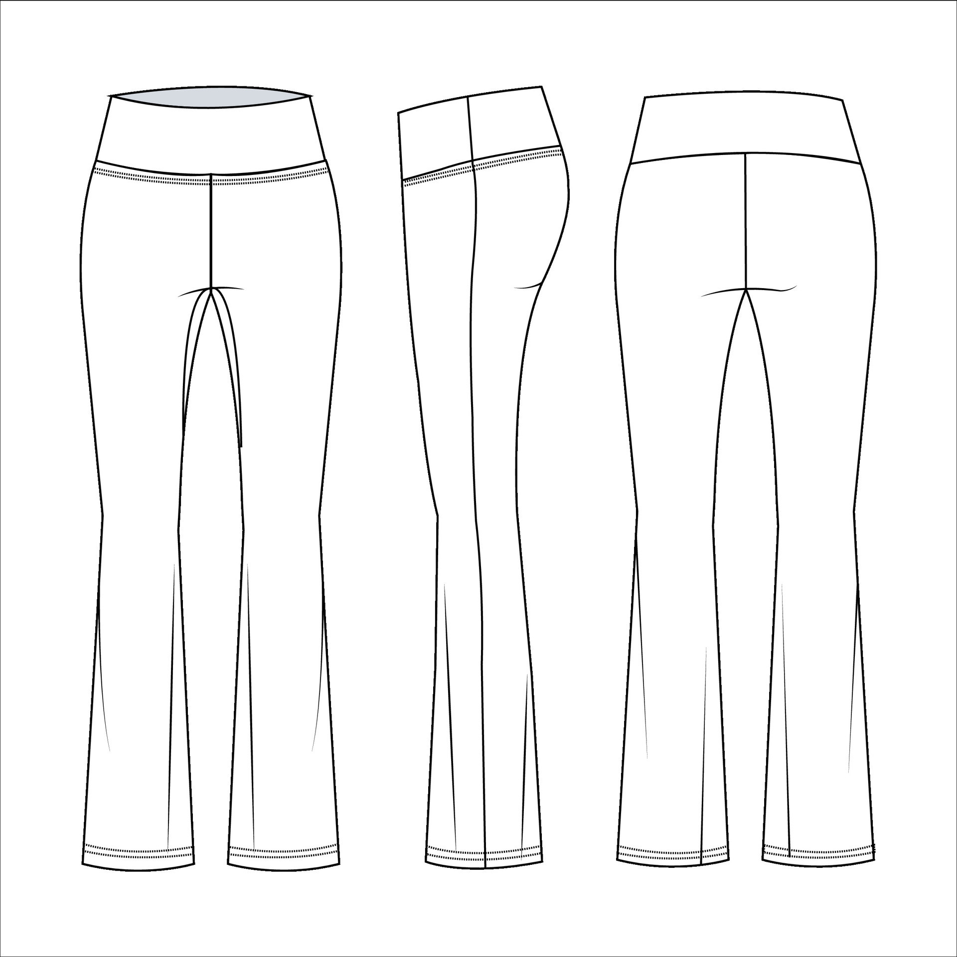Leggings pants technical fashion illustration Sports Leggings fashion