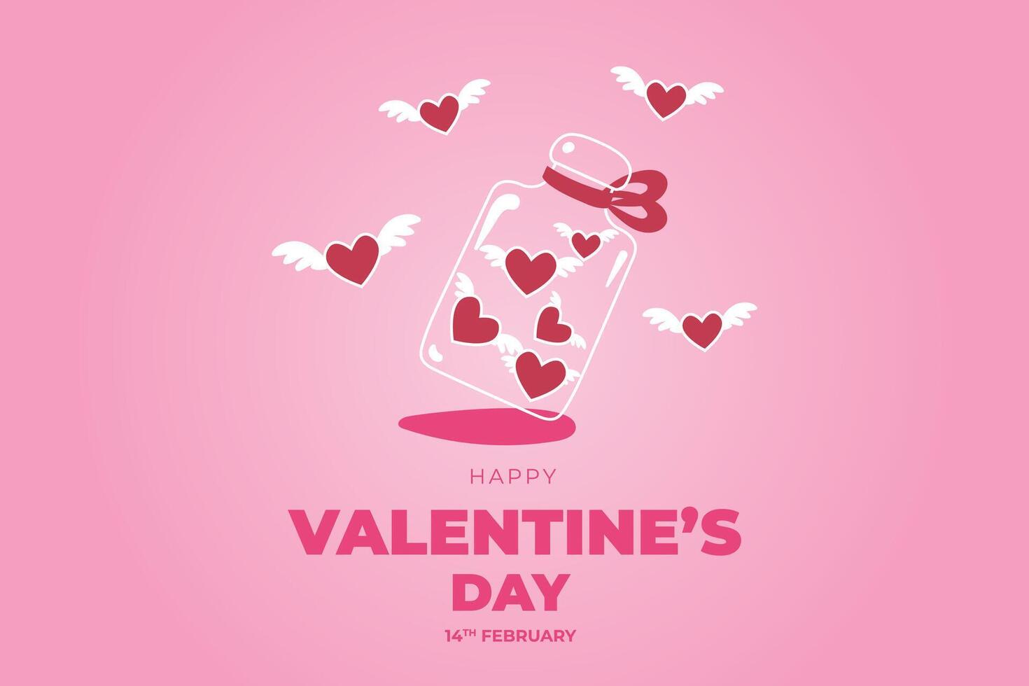 Celebrate Happy Valentine's Day, Valentine's Day hearts background. vector