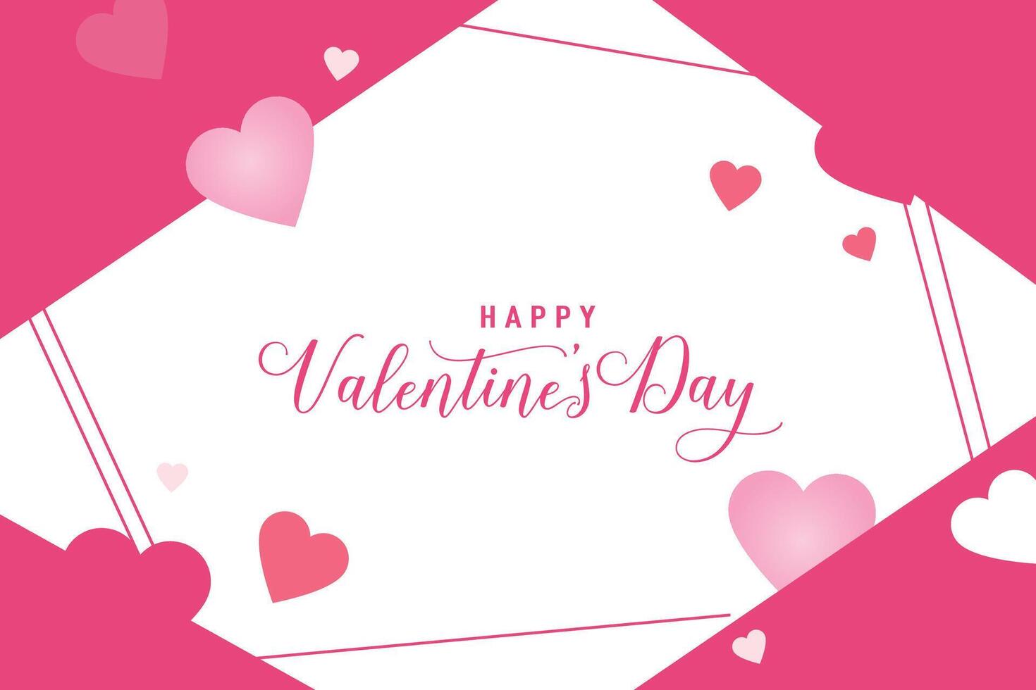 valentine's day background with hearts and gift boxes vector