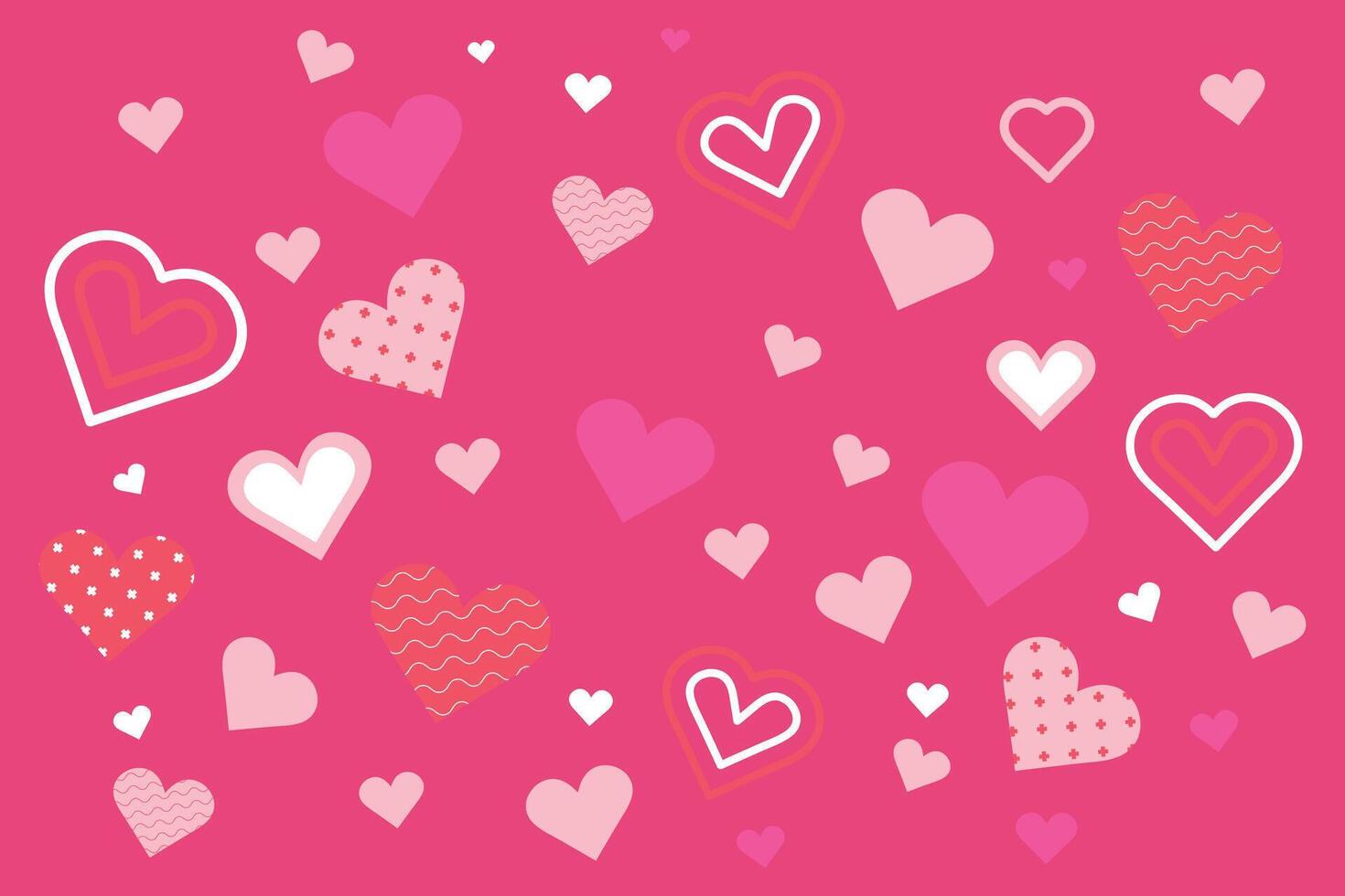 valentine's day background with hearts and gift boxes vector