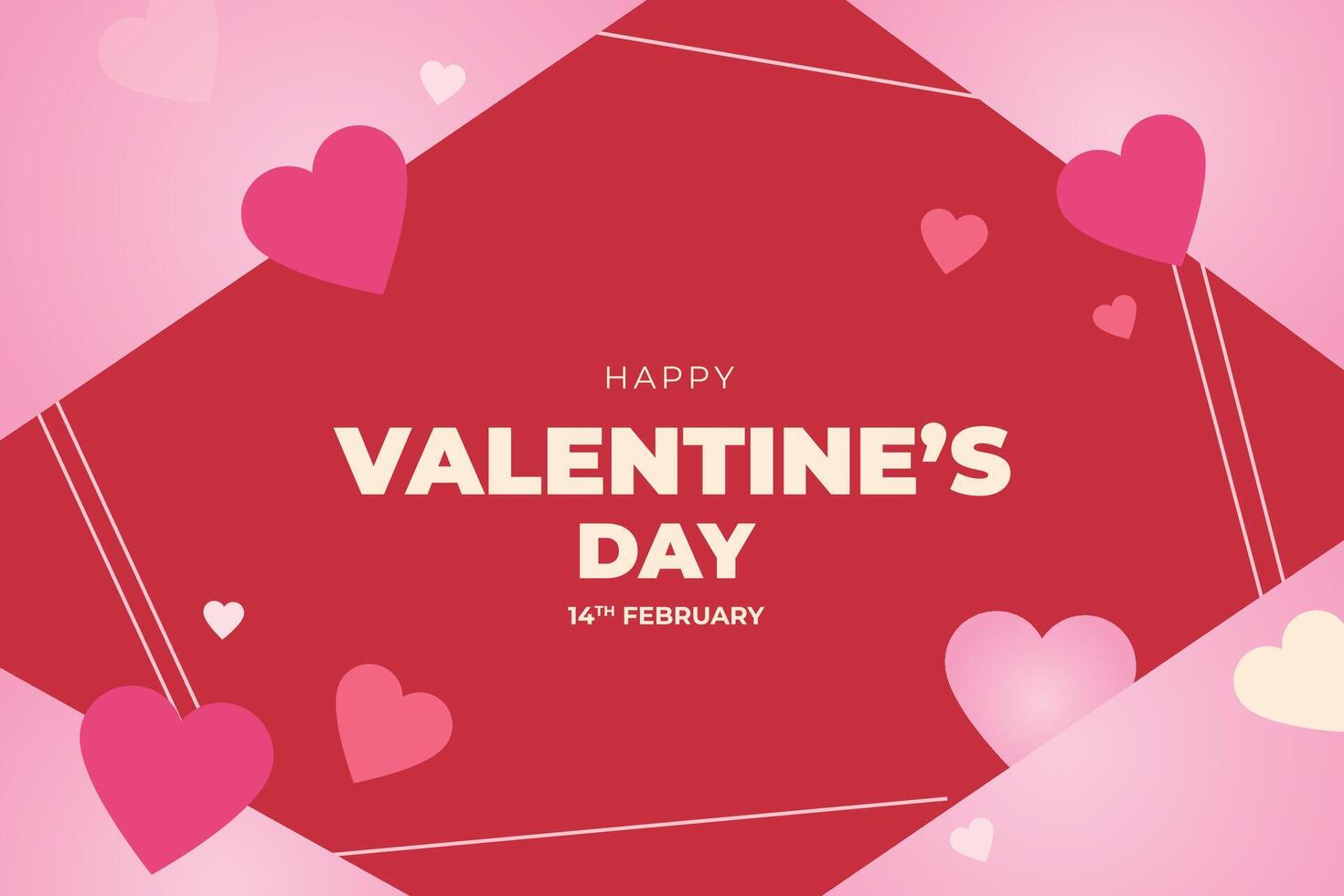 valentine's day background with hearts and gift boxes vector