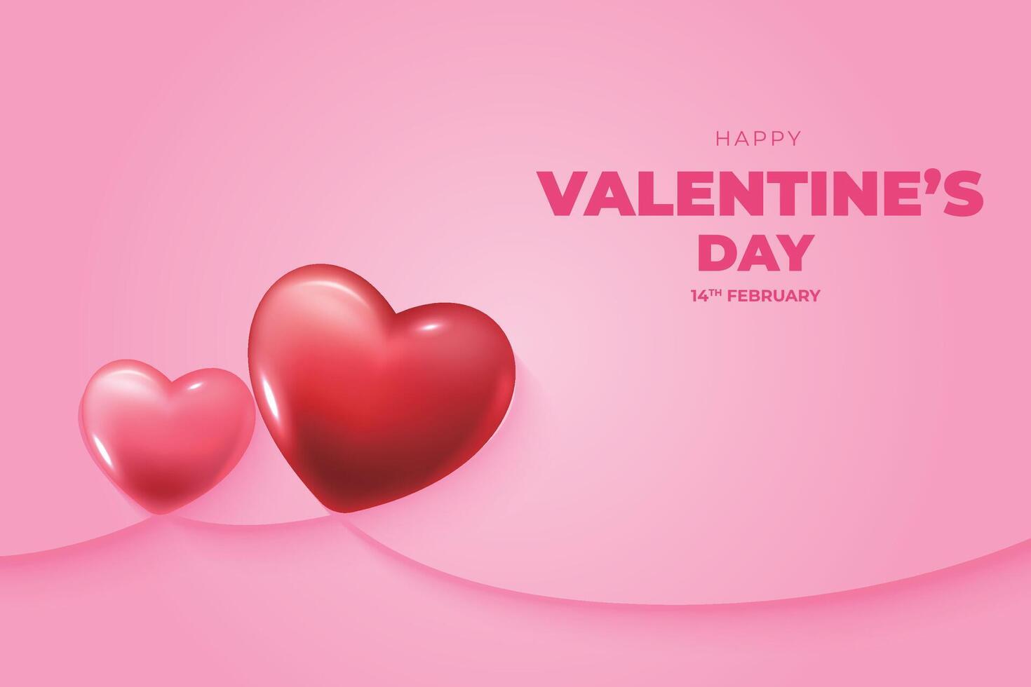 valentine's day background with hearts and gift boxes vector