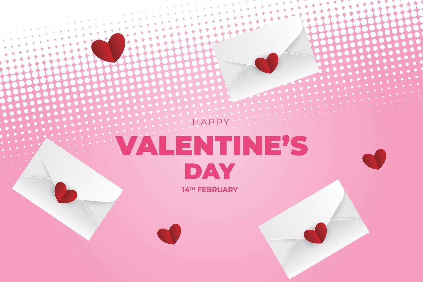 valentine's day background with hearts and gift boxes vector