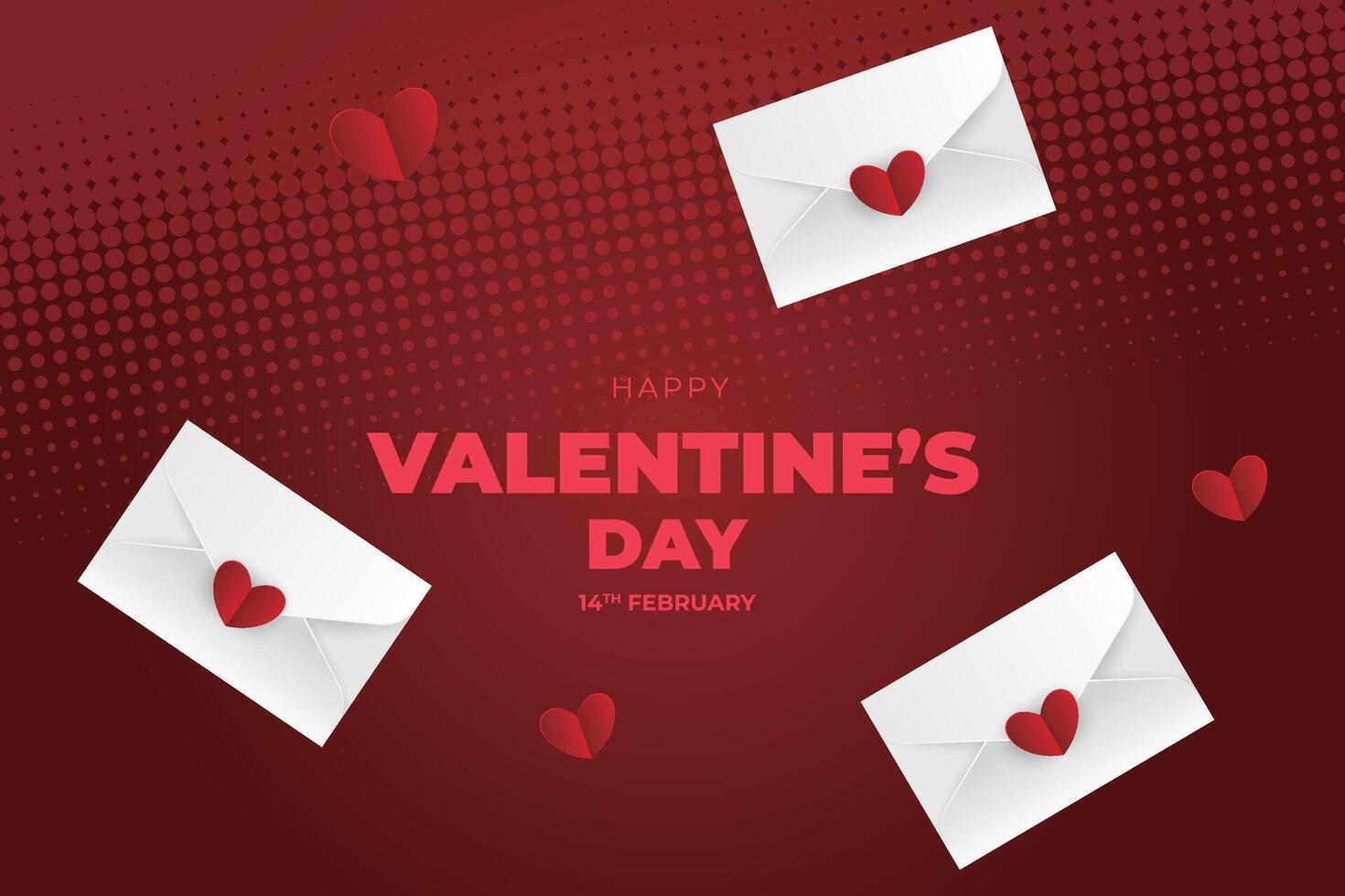 valentine's day background with hearts and gift boxes vector