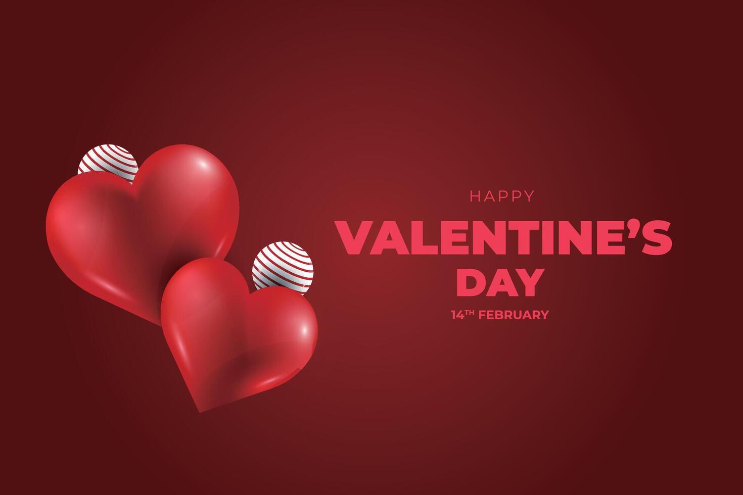 valentine's day background with hearts and gift boxes vector