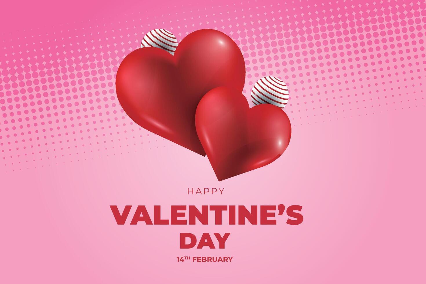 valentine's day background with hearts and gift boxes vector