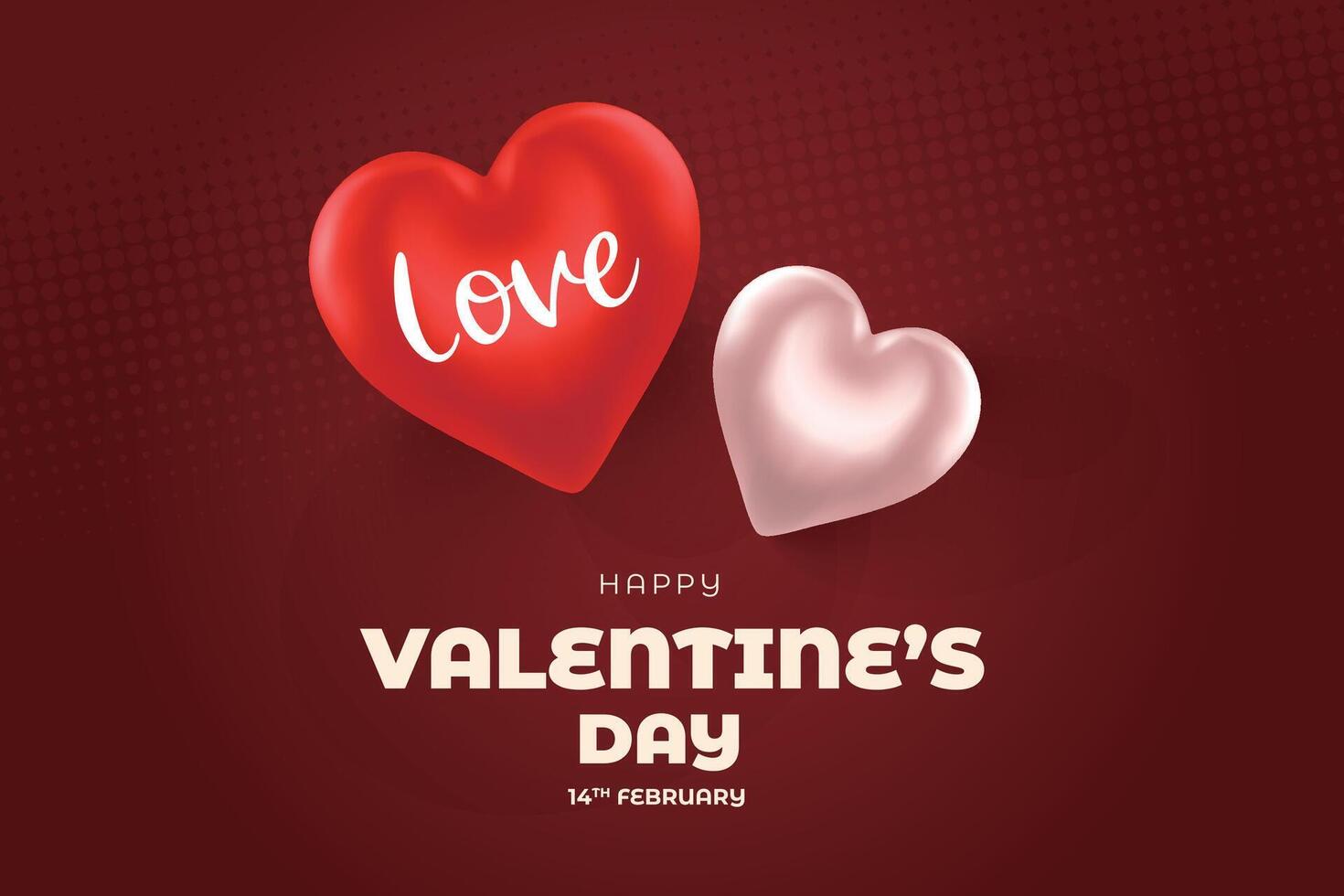 valentine's day background with hearts and gift boxes vector