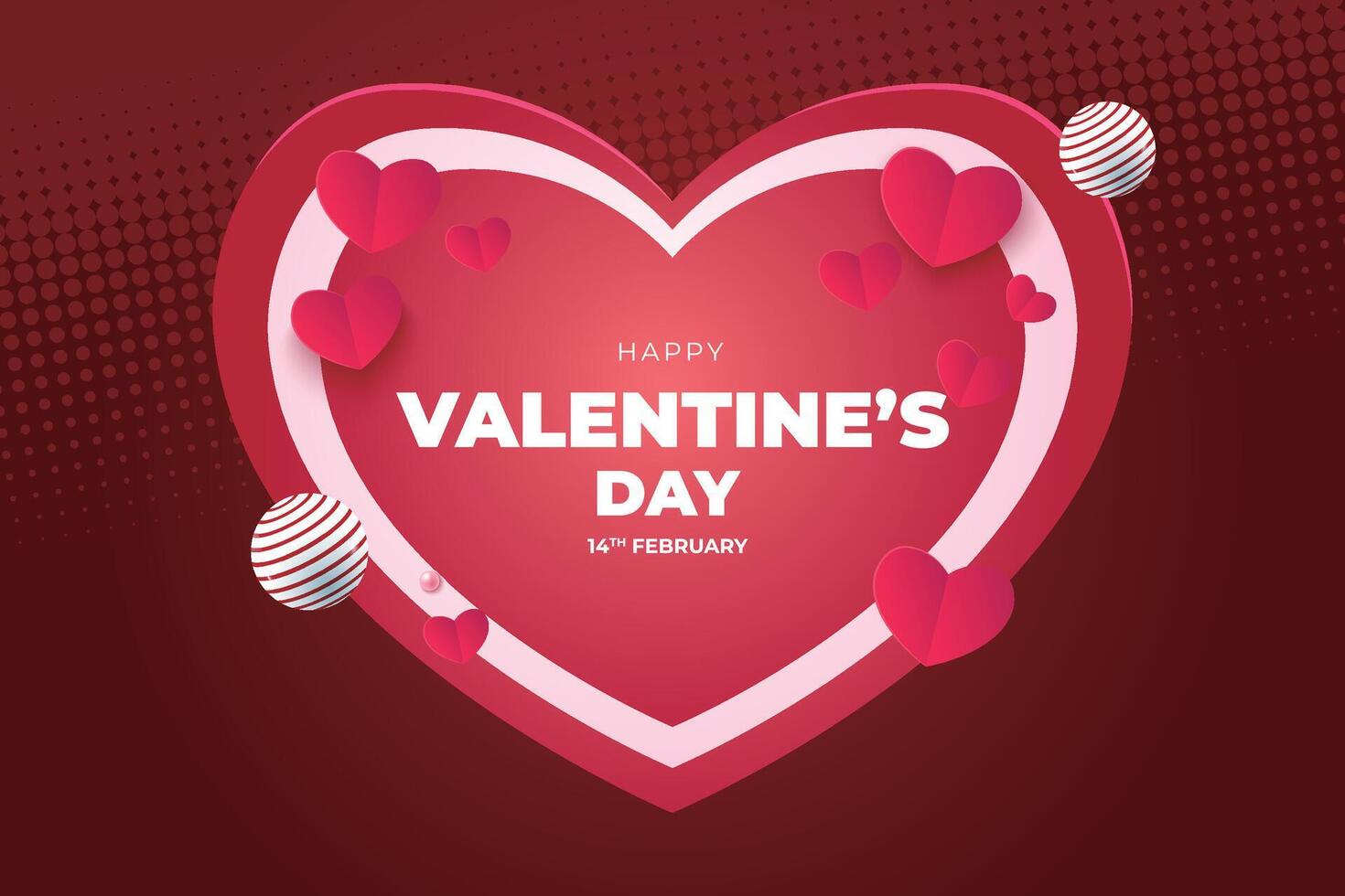 valentine's day background with hearts and gift boxes vector