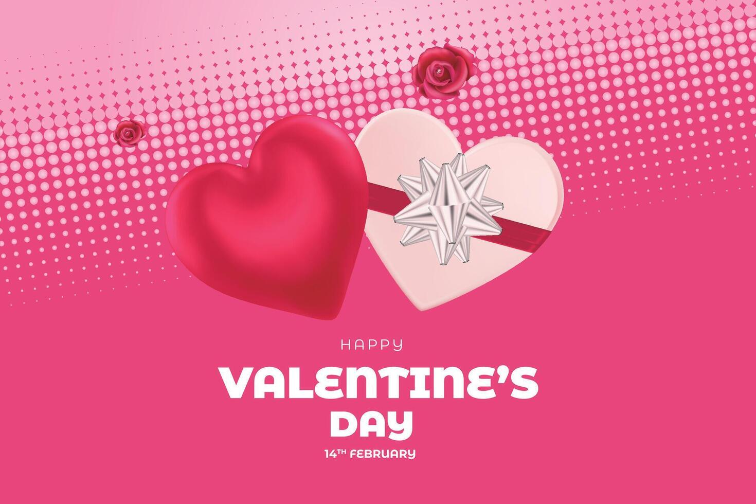 valentine's day background with hearts and gift boxes vector