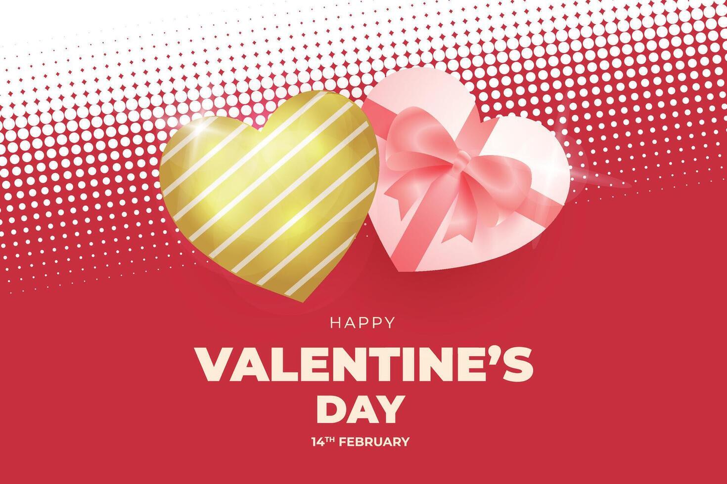 San Valentín día antecedentes con corazones y regalo cajas vector