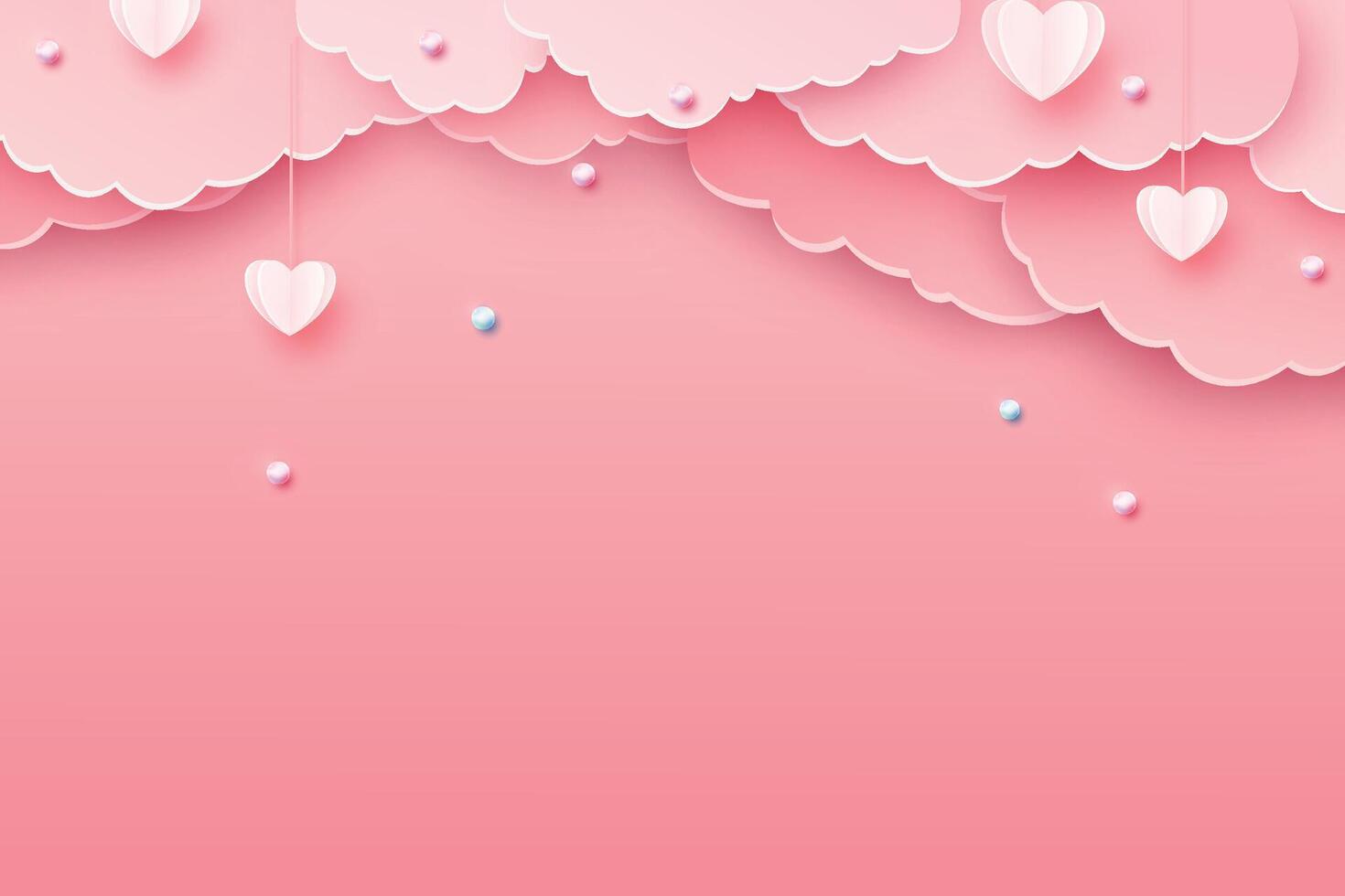 valentine's day background with hearts and gift boxes vector