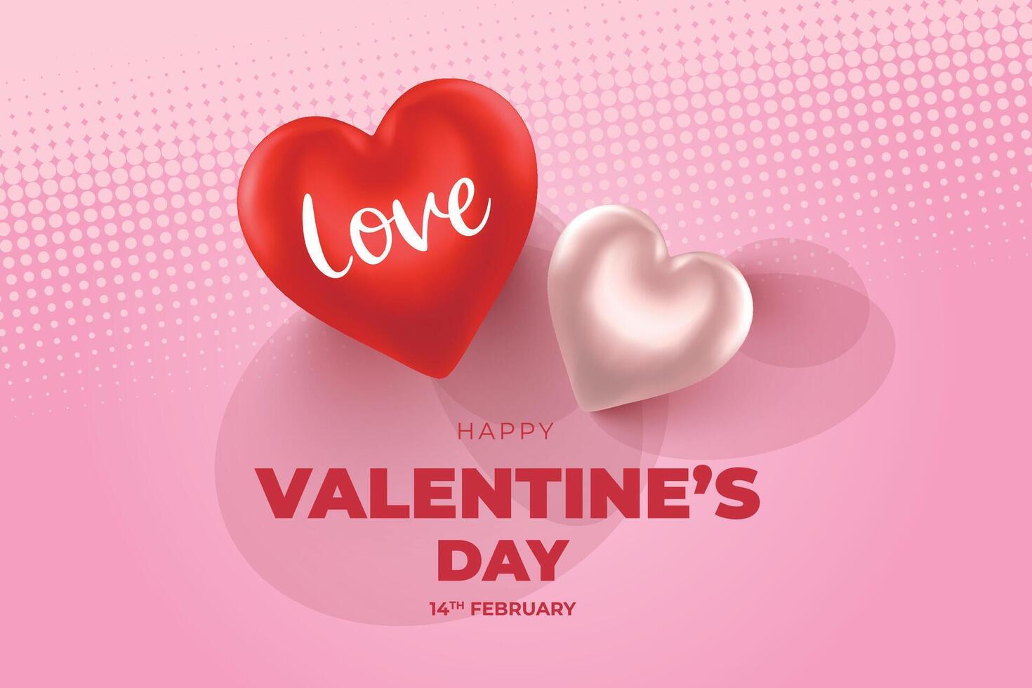 valentine's day background with hearts and gift boxes vector