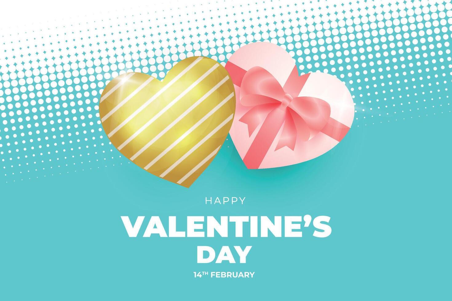 valentine's day background with hearts and gift boxes vector