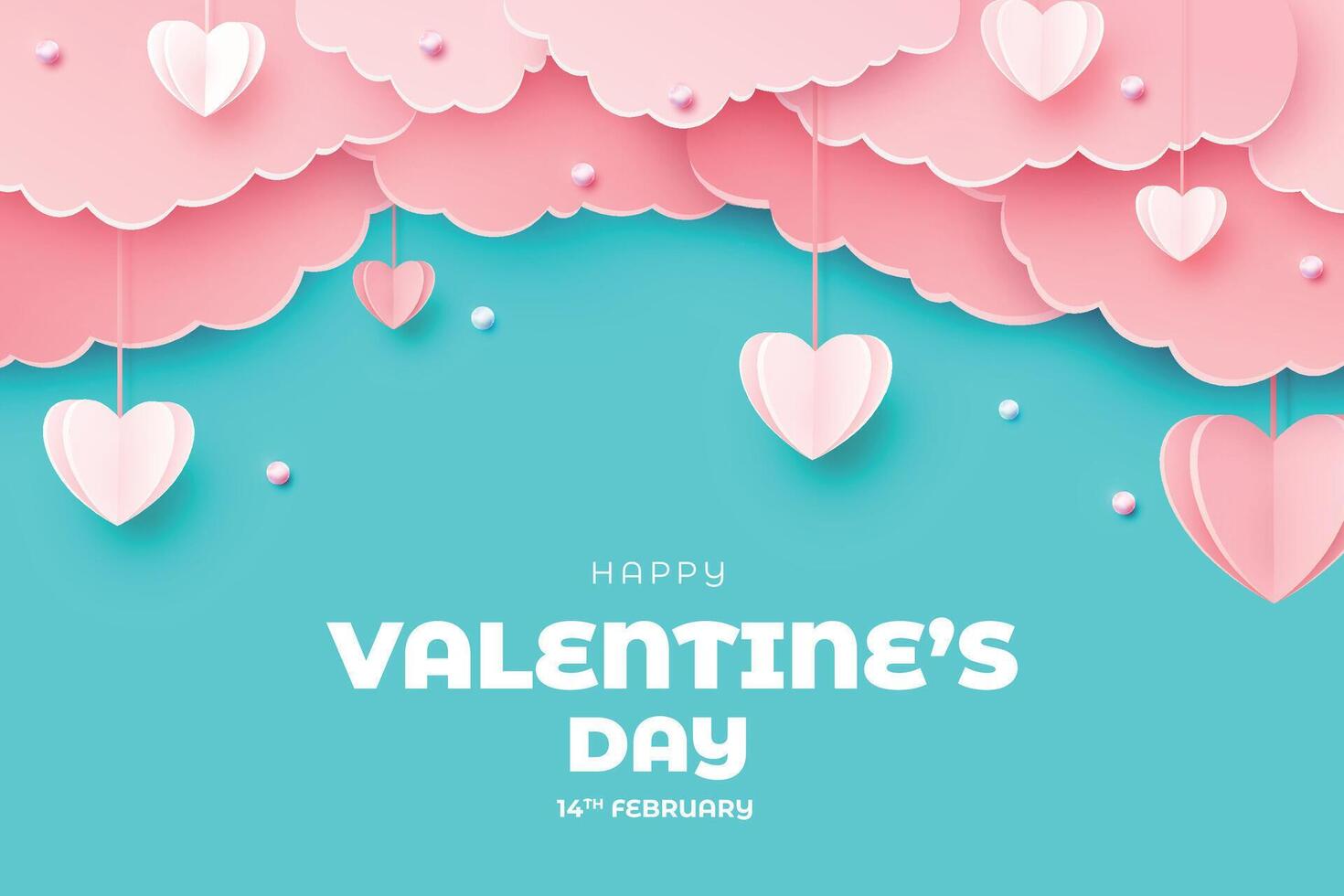 valentine's day background with hearts and gift boxes vector