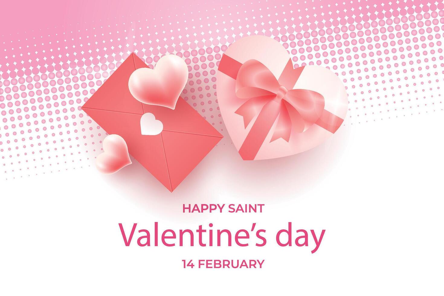 valentine's day background with hearts and gift boxes vector