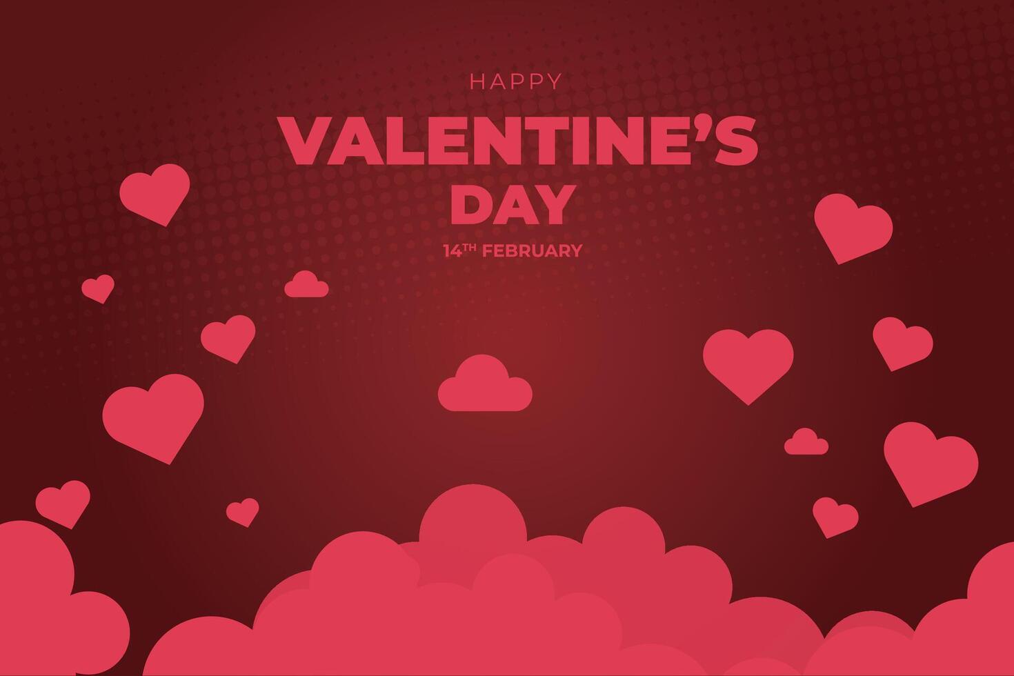 Happy Valentine's Day, Valentine's Day hearts background. vector