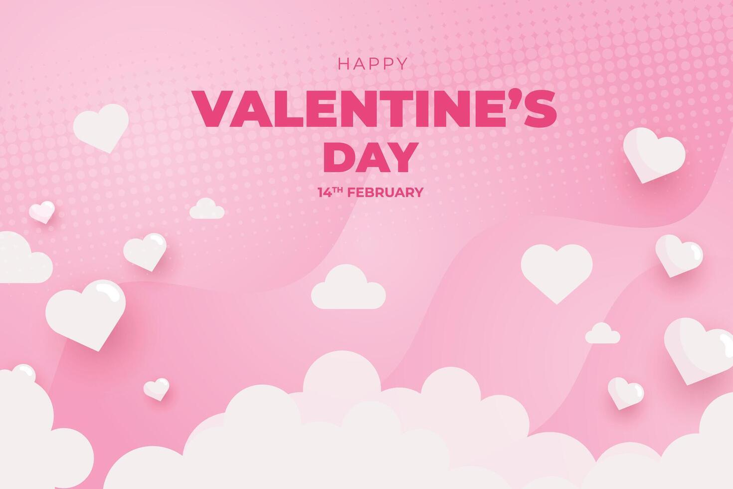 Happy Valentine's Day, Valentine's Day hearts background. vector