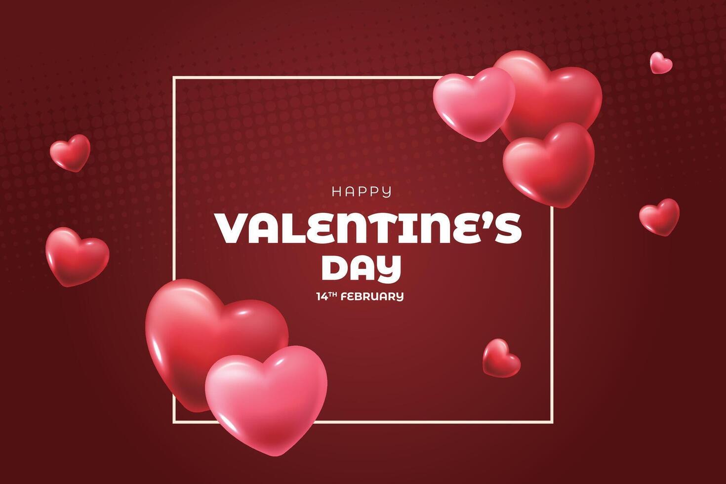 Happy Valentine's Day, Valentine's Day hearts background. vector