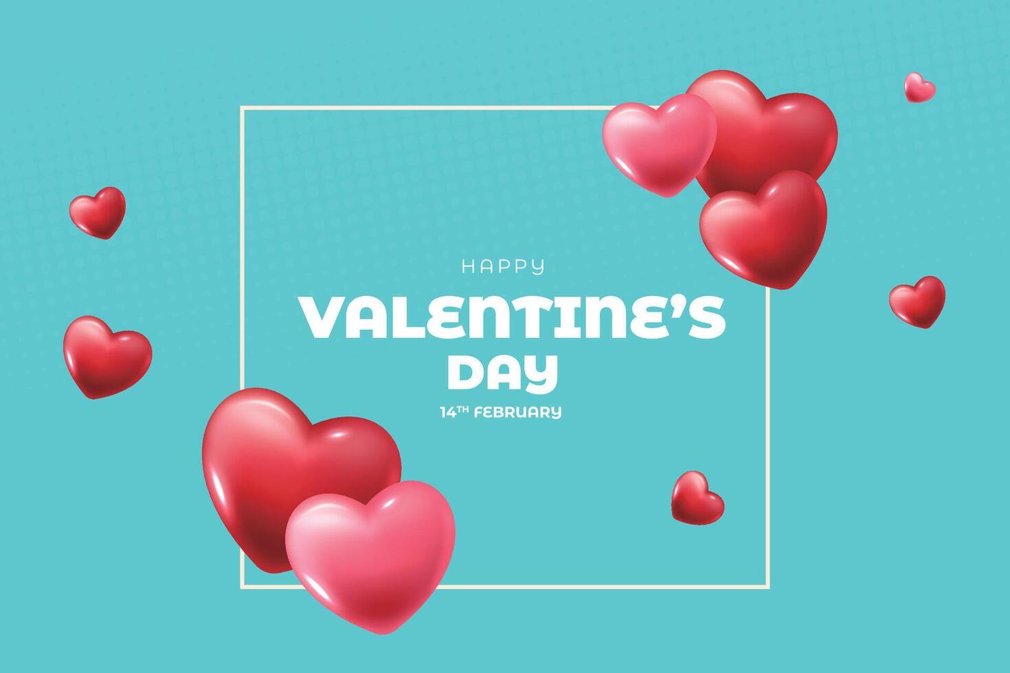 Happy Valentine's Day, Valentine's Day hearts background. vector