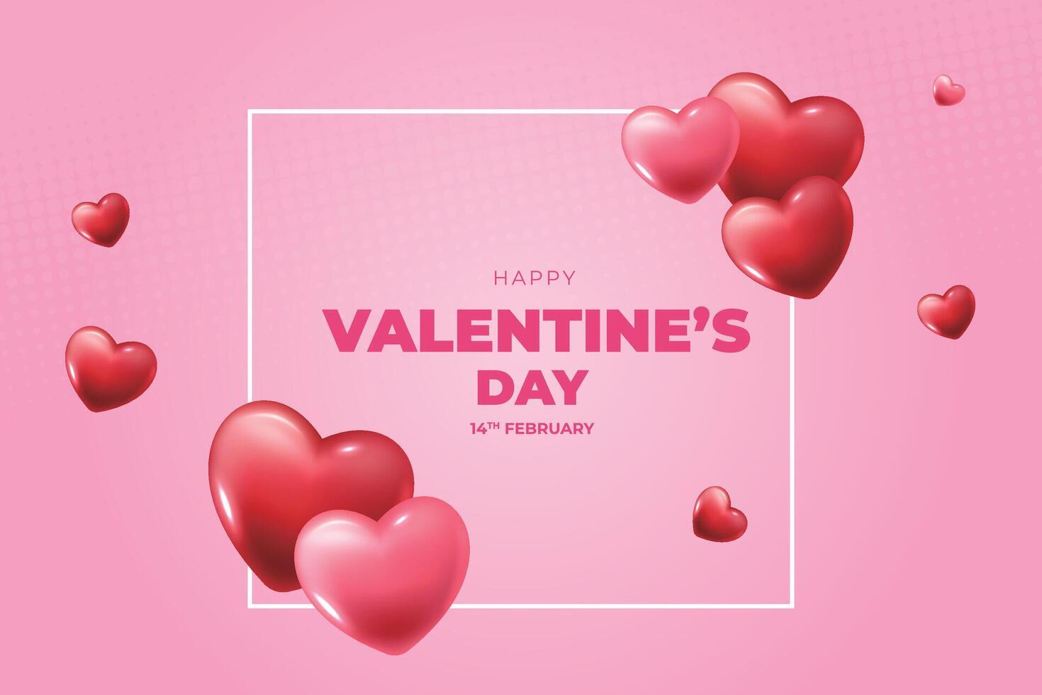 Happy Valentine's Day, Valentine's Day hearts background. vector