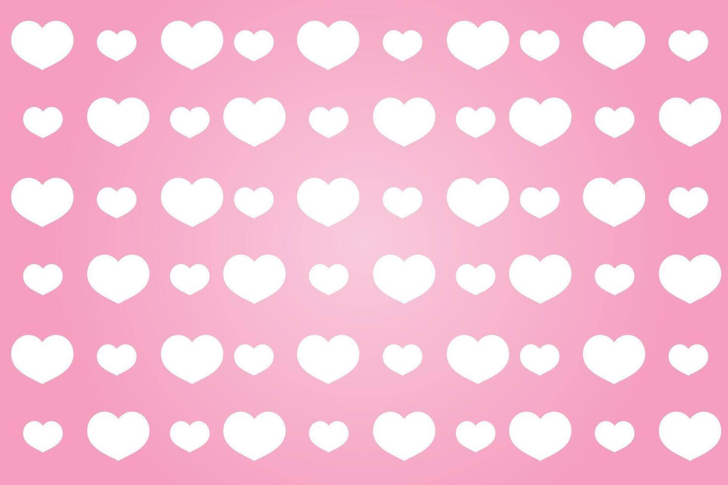 Vector love heart pattern, vector hand drawn Valentine's Day pattern, Valentine's Day background.