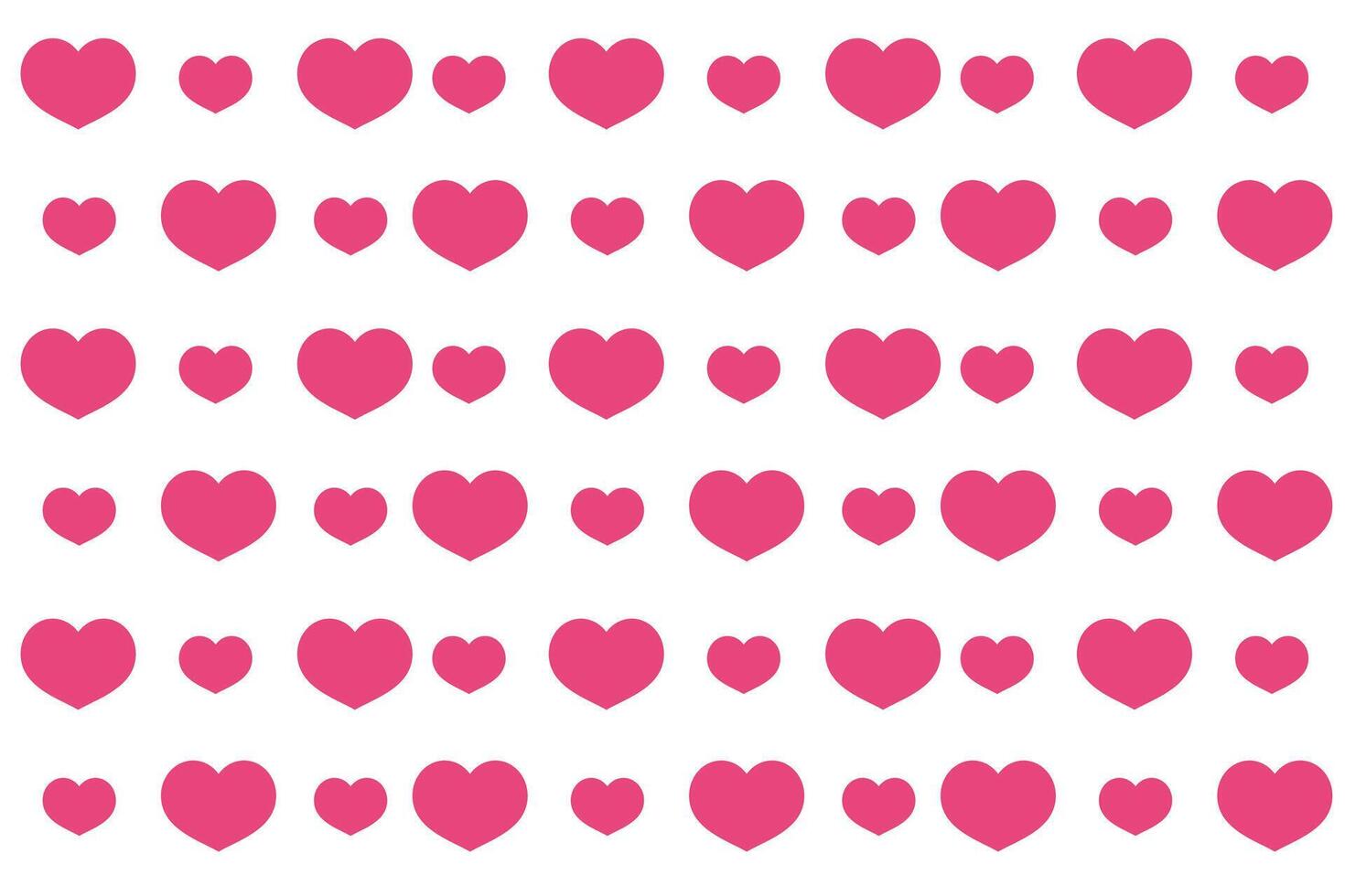 Vector love heart pattern, vector hand drawn Valentine's Day pattern, Valentine's Day background.