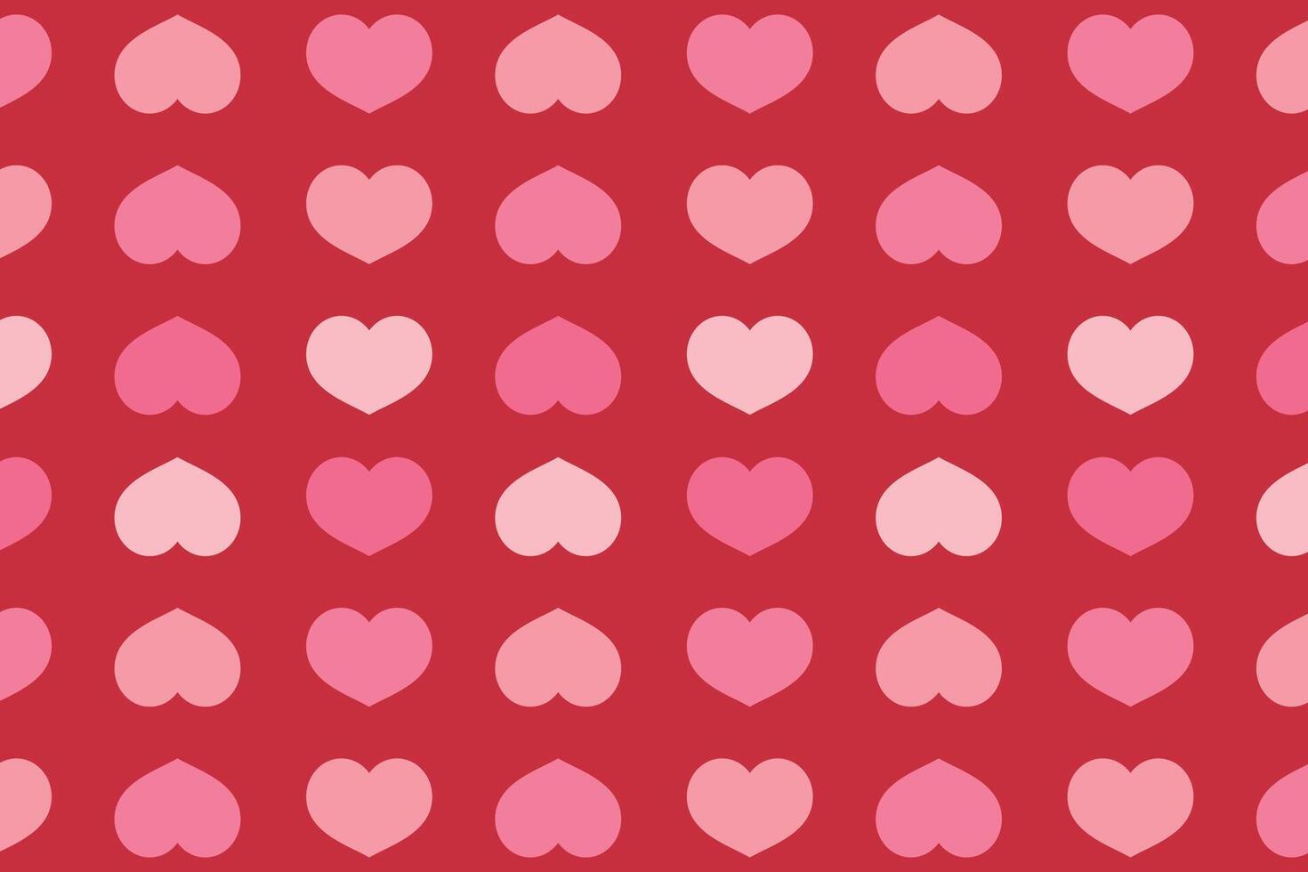 Vector love heart pattern, vector hand drawn Valentine's Day pattern, Valentine's Day background.