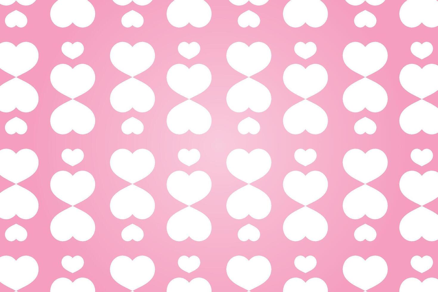 Vector love heart pattern, vector hand drawn Valentine's Day pattern, Valentine's Day background.