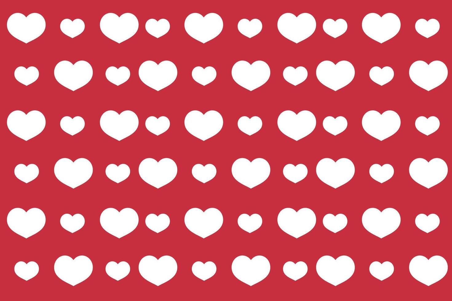 Vector love heart pattern, vector hand drawn Valentine's Day pattern, Valentine's Day background.