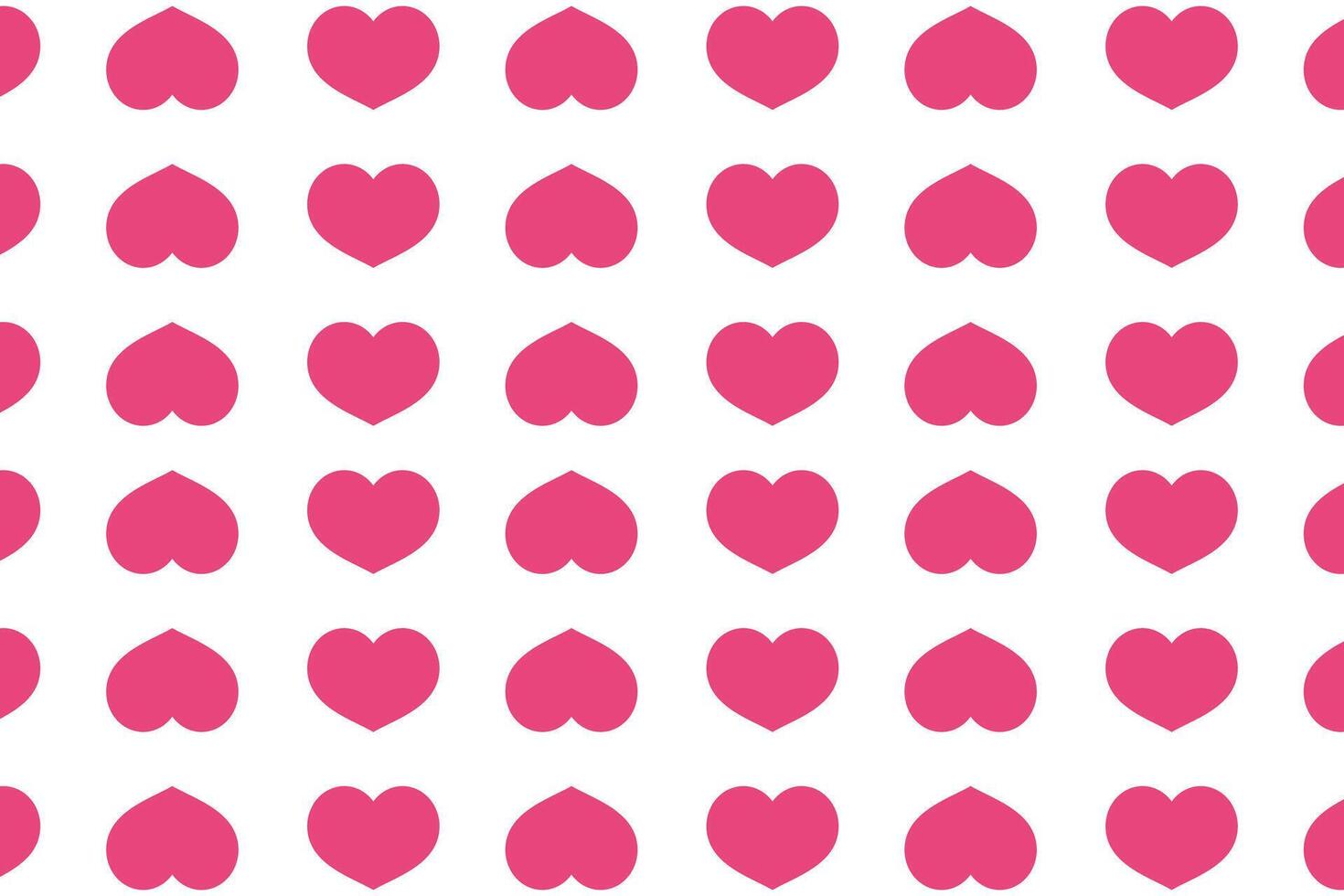 Vector love heart pattern, vector hand drawn Valentine's Day pattern, Valentine's Day background.