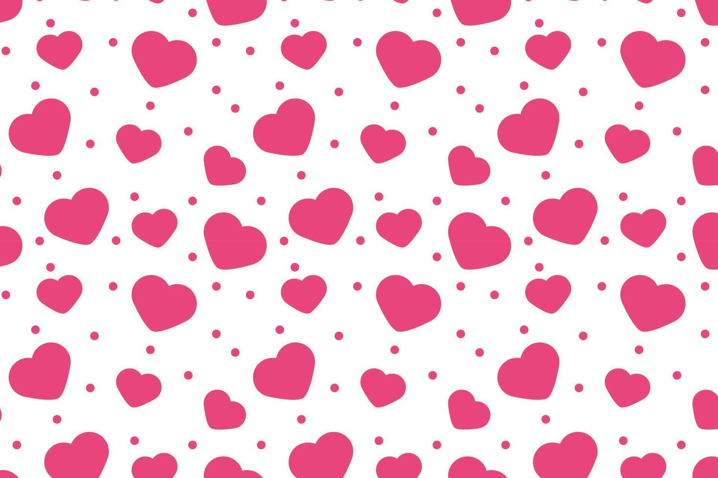 Vector love heart pattern, vector hand drawn Valentine's Day pattern, Valentine's Day background.