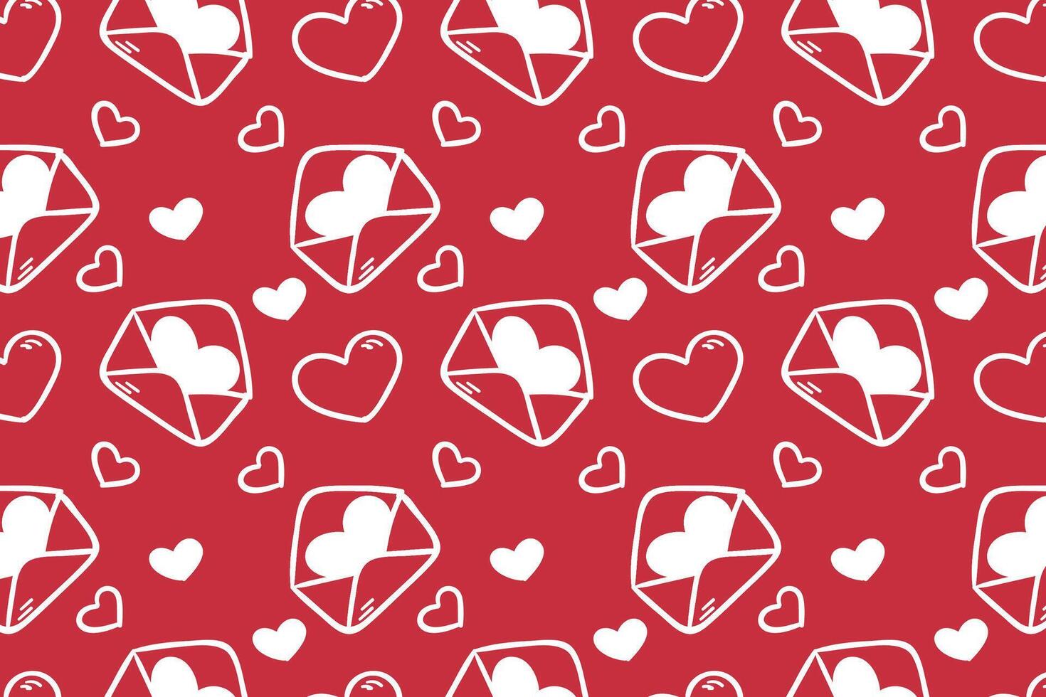 vector amor corazón patrón, vector mano dibujado San Valentín día patrón, San Valentín día antecedentes.