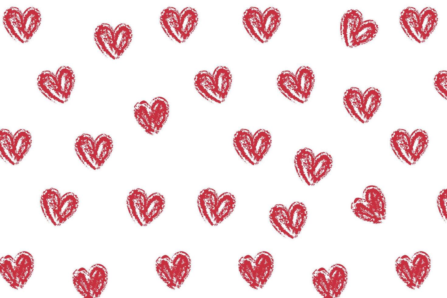 Vector love heart pattern, vector hand drawn Valentine's Day pattern, Valentine's Day background.