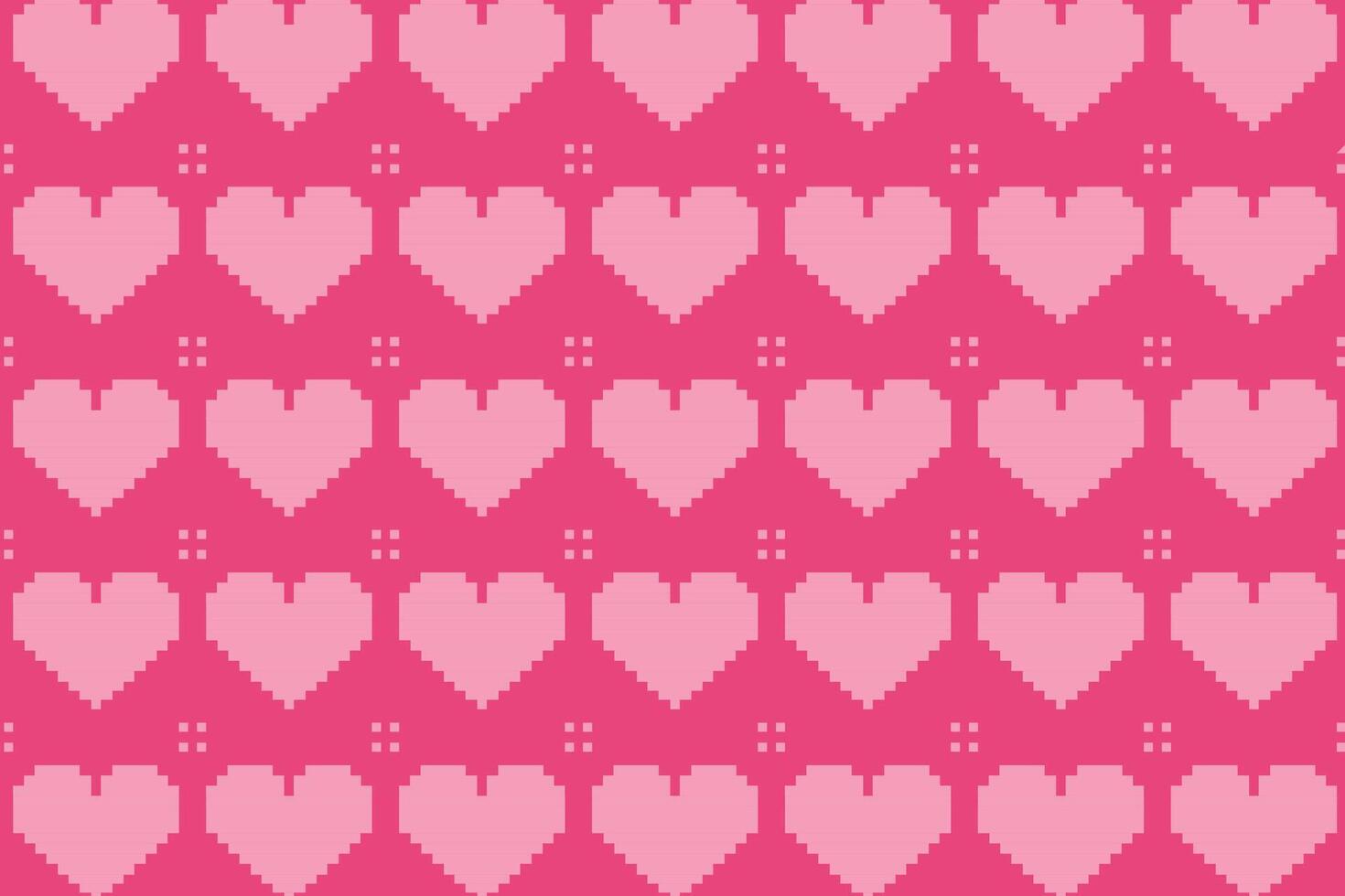 Vector love heart pattern, vector hand drawn Valentine's Day pattern, Valentine's Day background.