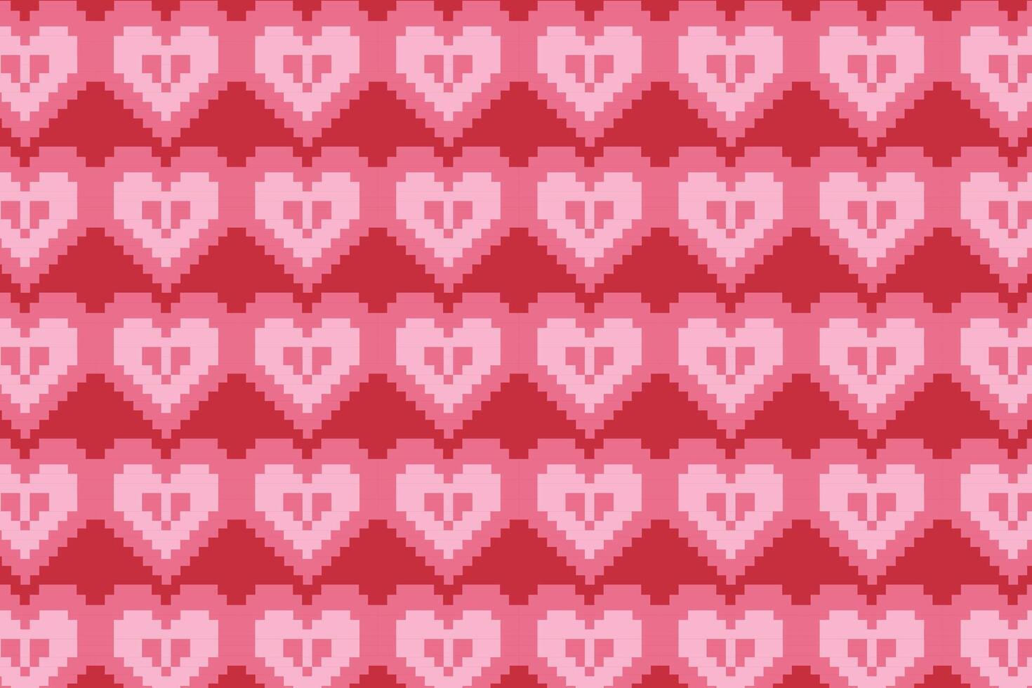 Vector love heart pattern, vector hand drawn Valentine's Day pattern, Valentine's Day background.