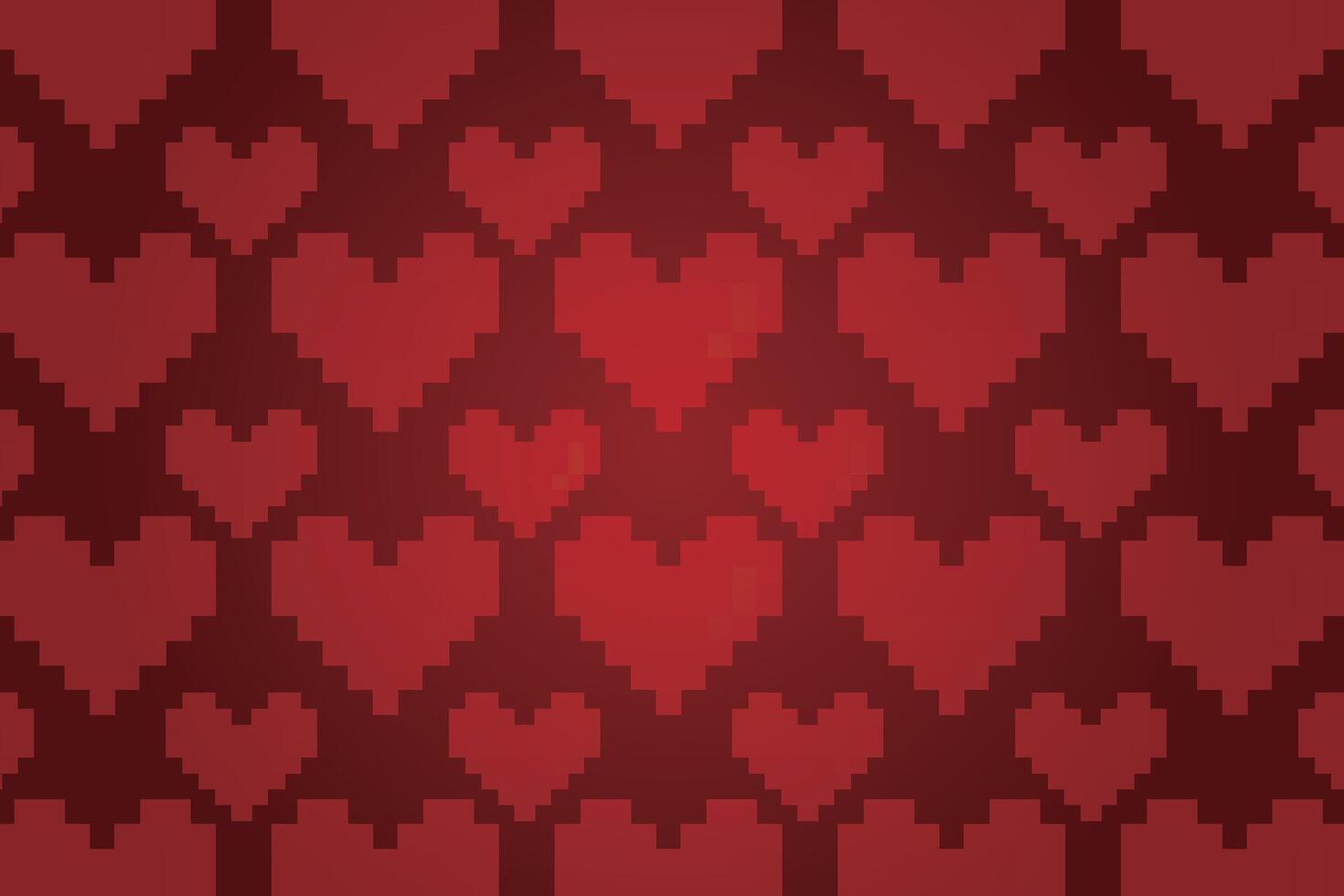 Vector love heart pattern, vector hand drawn Valentine's Day pattern, Valentine's Day background.