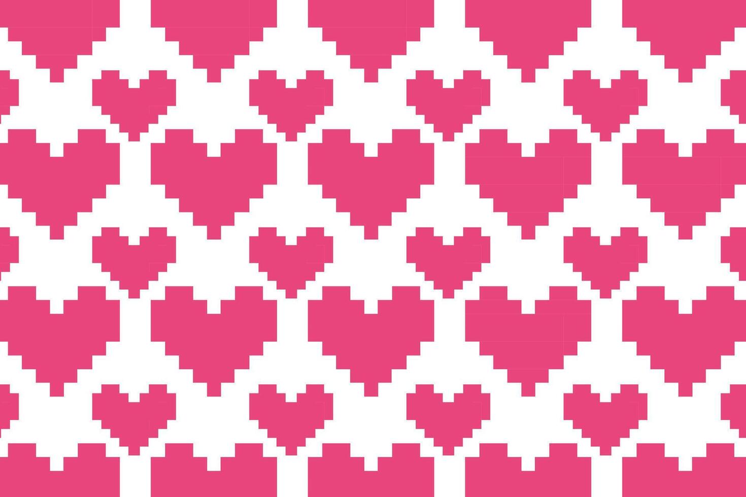 Vector love heart pattern, vector hand drawn Valentine's Day pattern, Valentine's Day background.