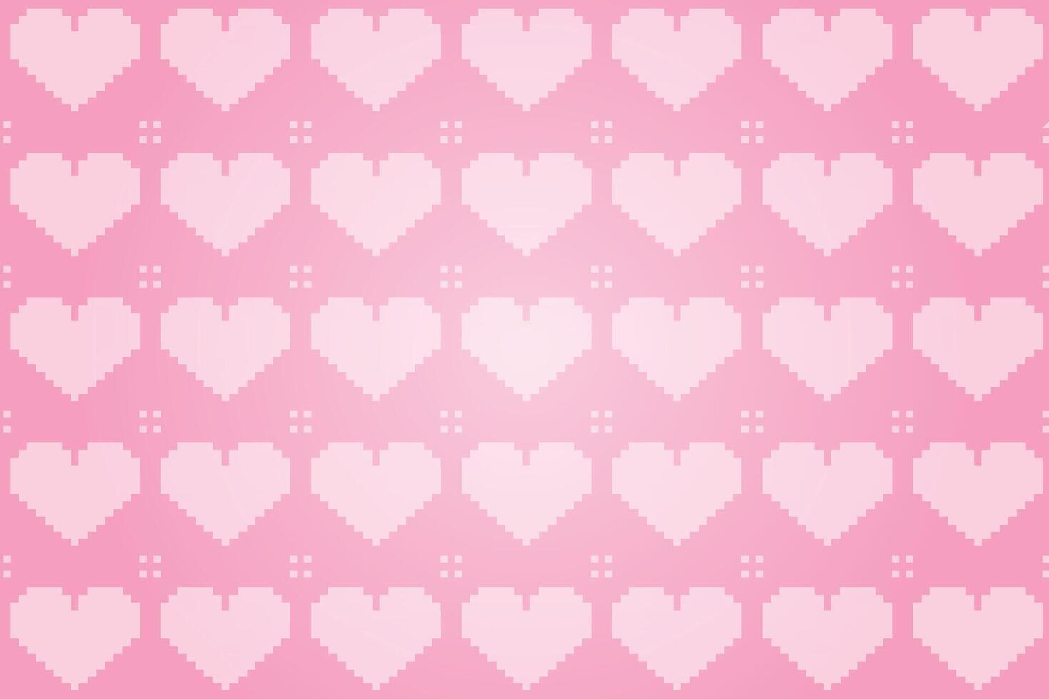 Vector love heart pattern, vector hand drawn Valentine's Day pattern, Valentine's Day background.