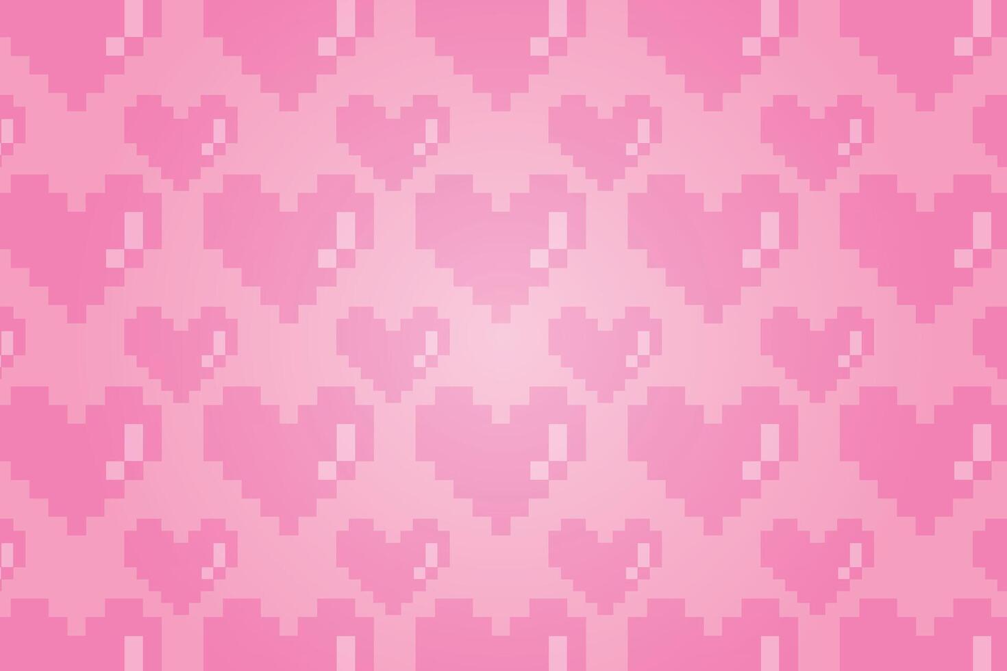 Vector love heart pattern, vector hand drawn Valentine's Day pattern, Valentine's Day background.