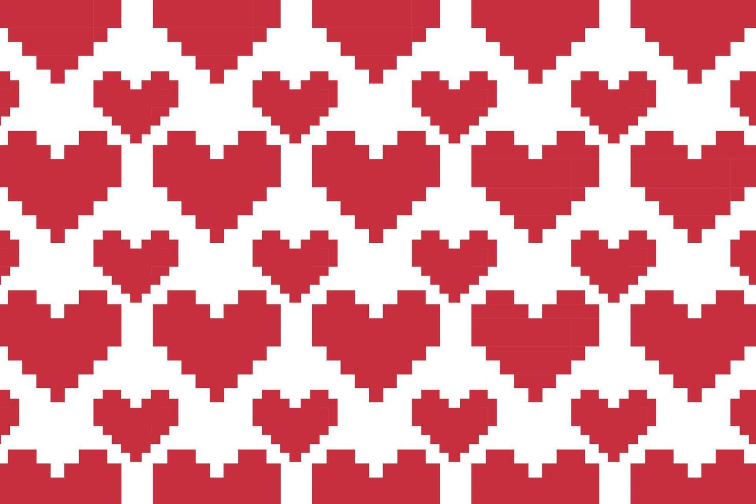 Vector love heart pattern, vector hand drawn Valentine's Day pattern, Valentine's Day background.