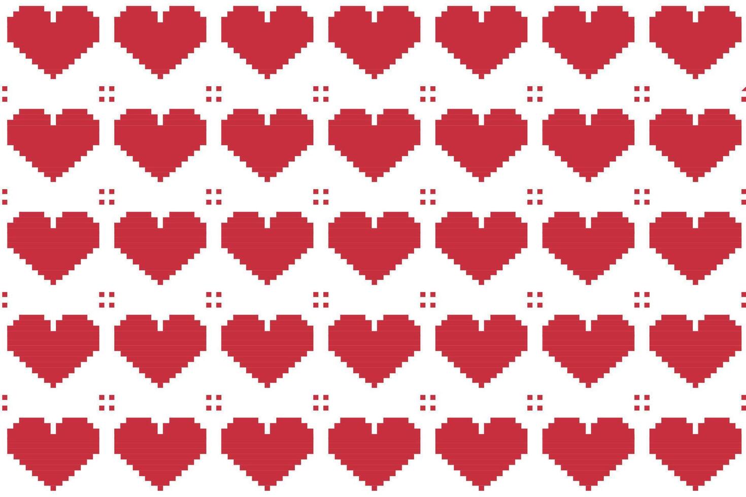 Vector love heart pattern, vector hand drawn Valentine's Day pattern, Valentine's Day background.