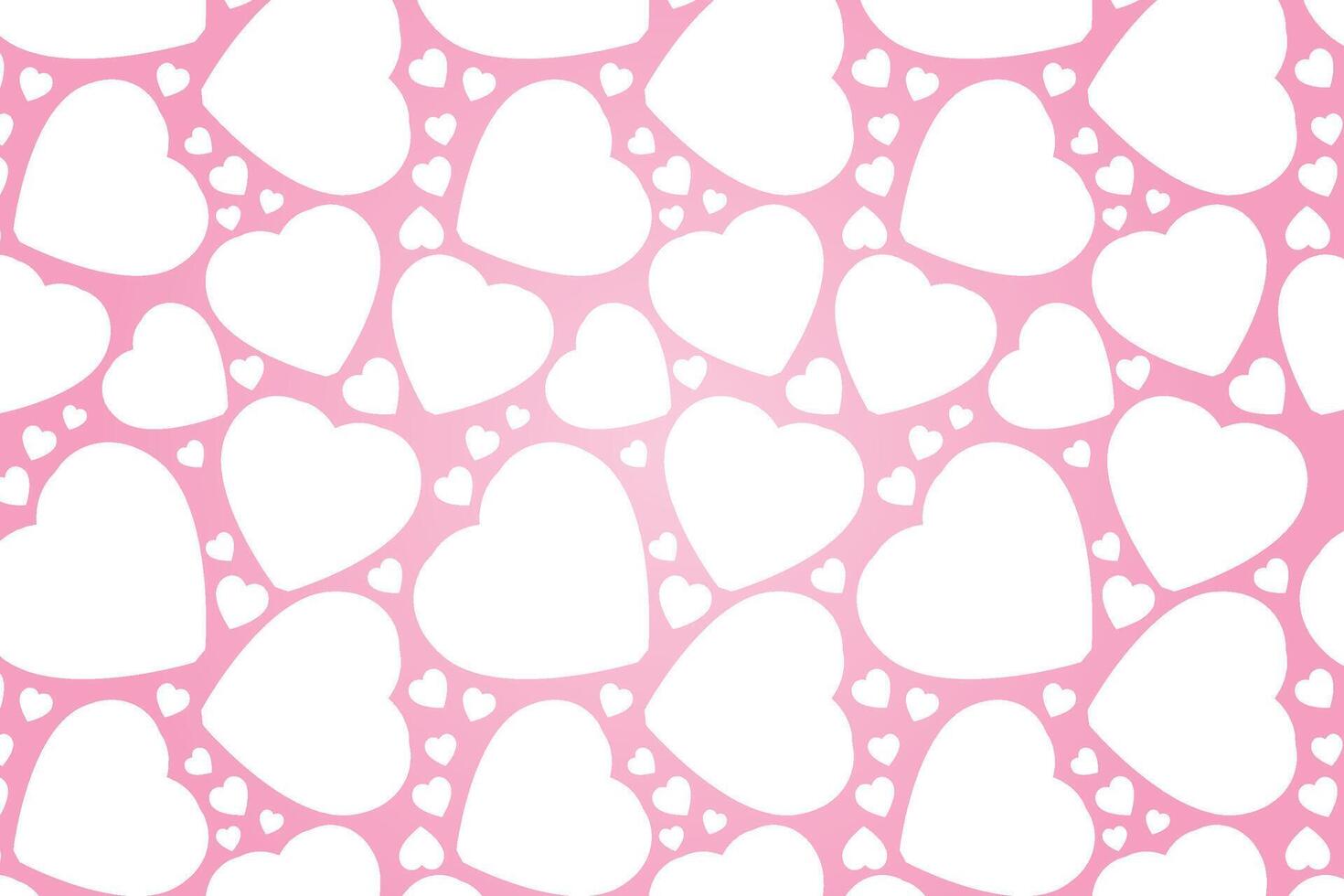 Vector love heart pattern, vector hand drawn Valentine's Day pattern, Valentine's Day background.