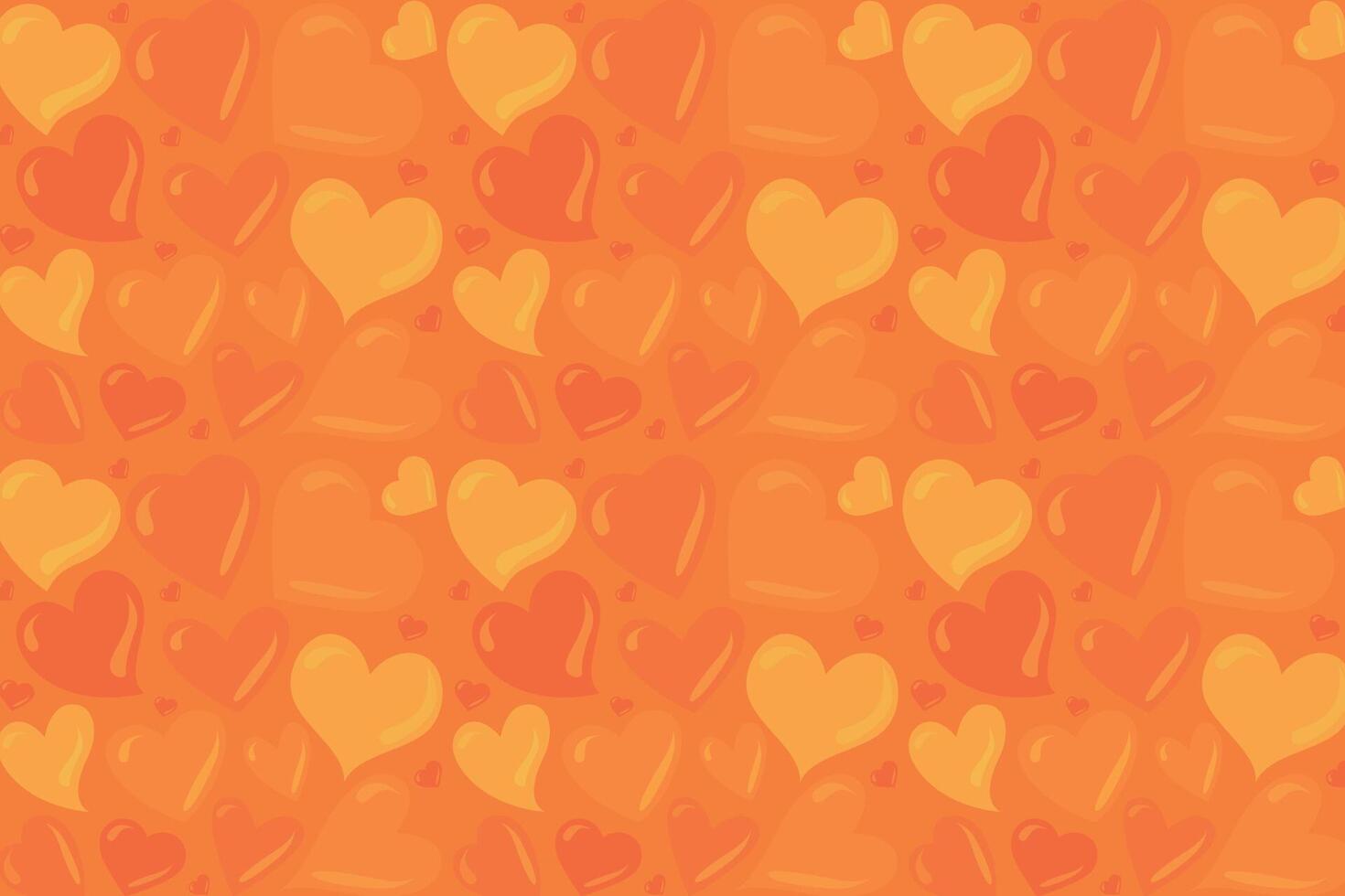 Vector love heart pattern, vector hand drawn Valentine's Day pattern, Valentine's Day background.