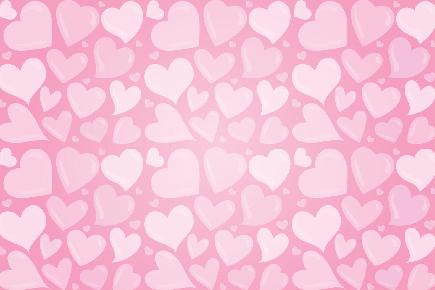 Vector love heart pattern, vector hand drawn Valentine's Day pattern, Valentine's Day background.