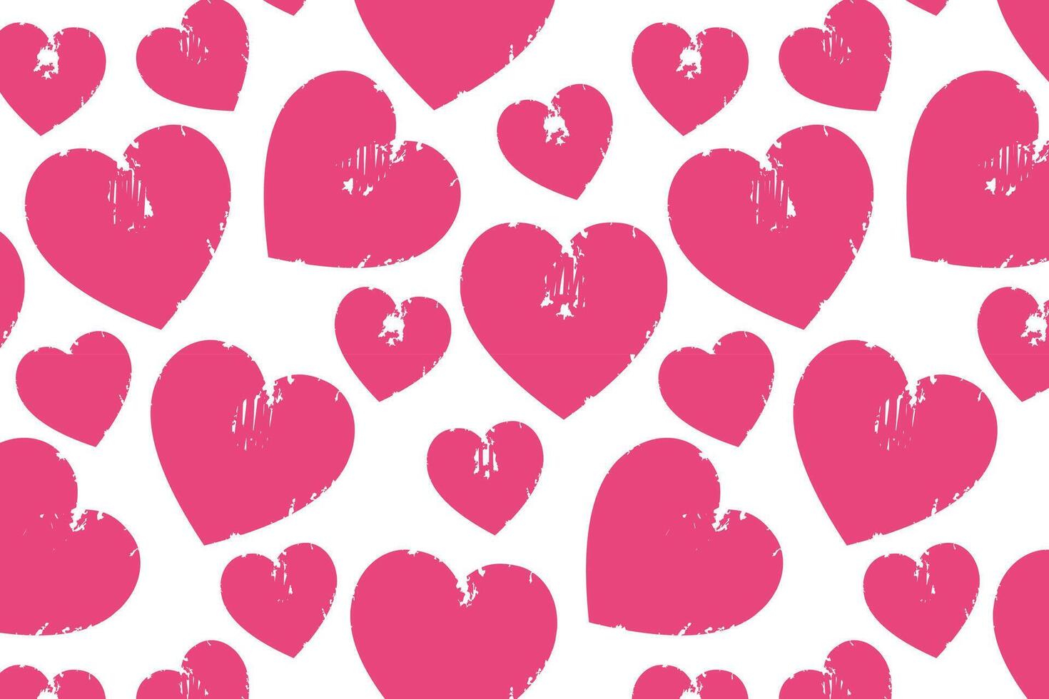 Vector love heart pattern, vector hand drawn Valentine's Day pattern, Valentine's Day background.