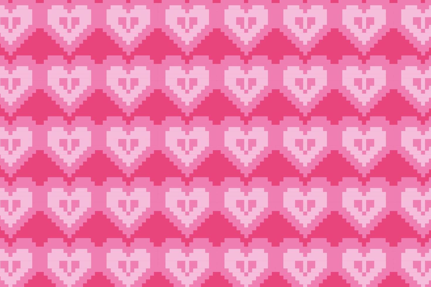 Vector love heart pattern, vector hand drawn Valentine's Day pattern, Valentine's Day background.