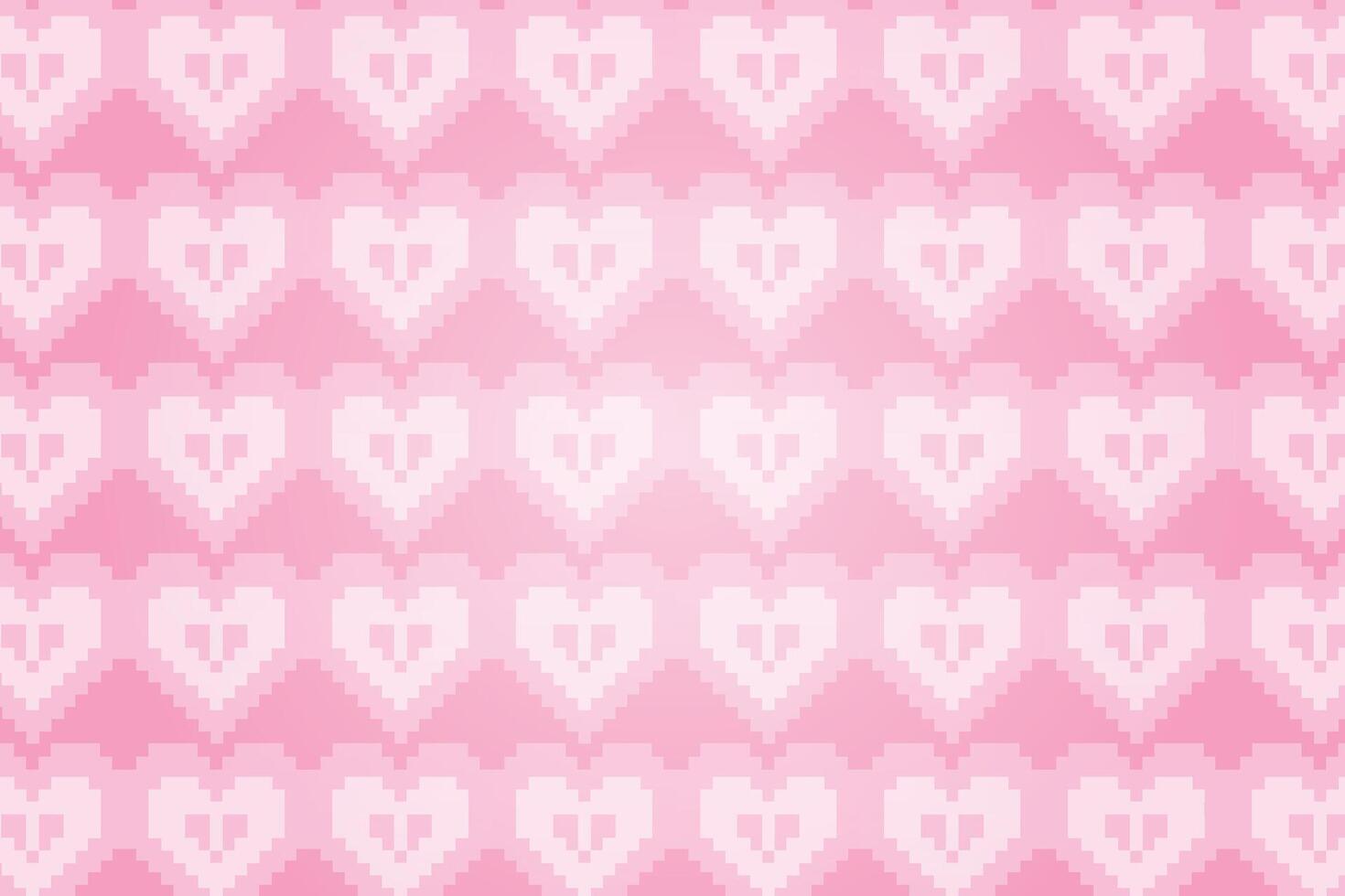 Vector love heart pattern, vector hand drawn Valentine's Day pattern, Valentine's Day background.