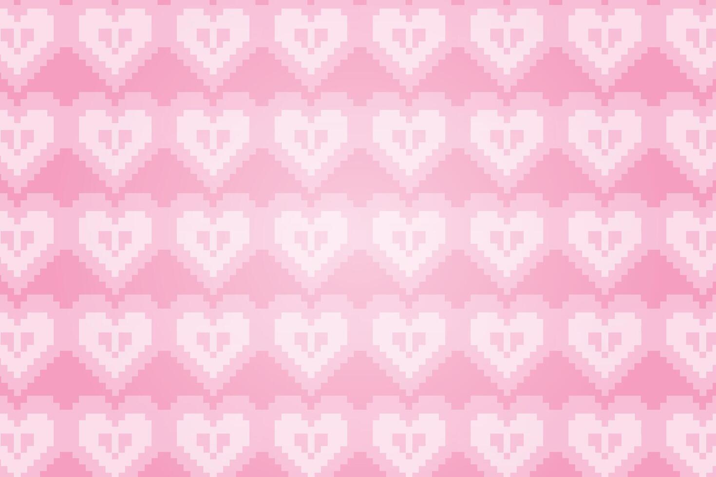 Vector love heart pattern, vector hand drawn Valentine's Day pattern, Valentine's Day background.