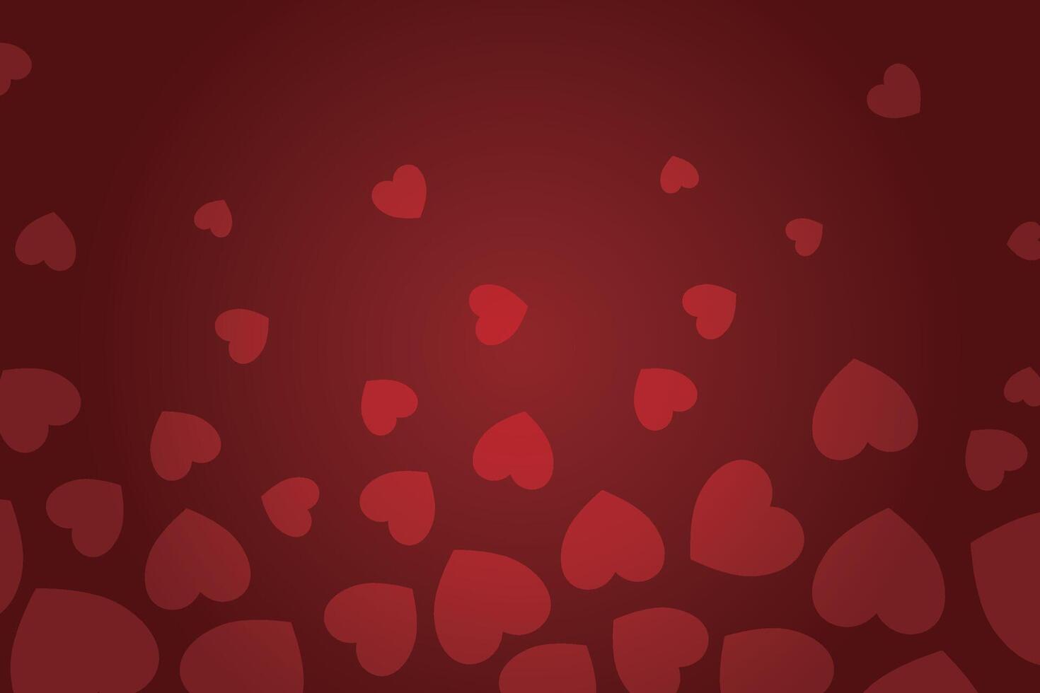 Vector love heart pattern, vector hand drawn Valentine's Day pattern, Valentine's Day background.