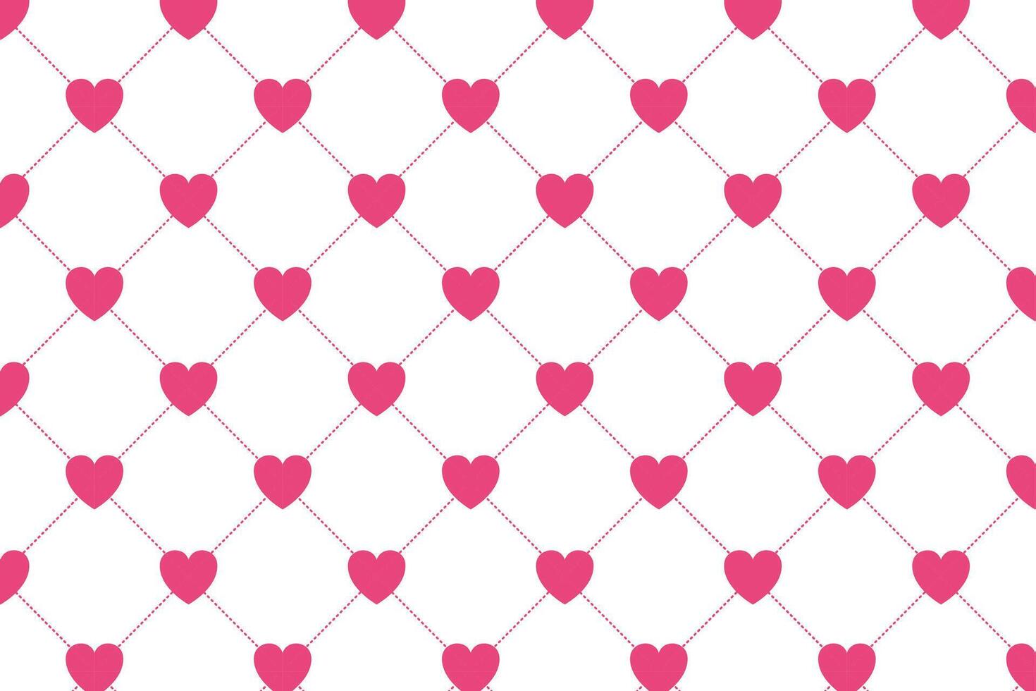 Vector love heart pattern, vector hand drawn Valentine's Day pattern, Valentine's Day background.